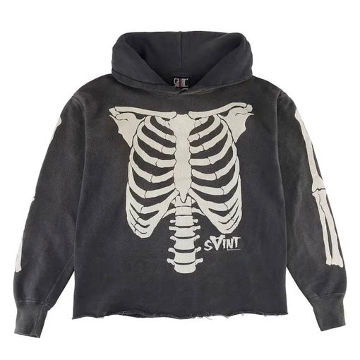 リブケージデザインダメージパーカー znk000042