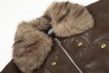 フェイクファーレザーブルゾン znk000102