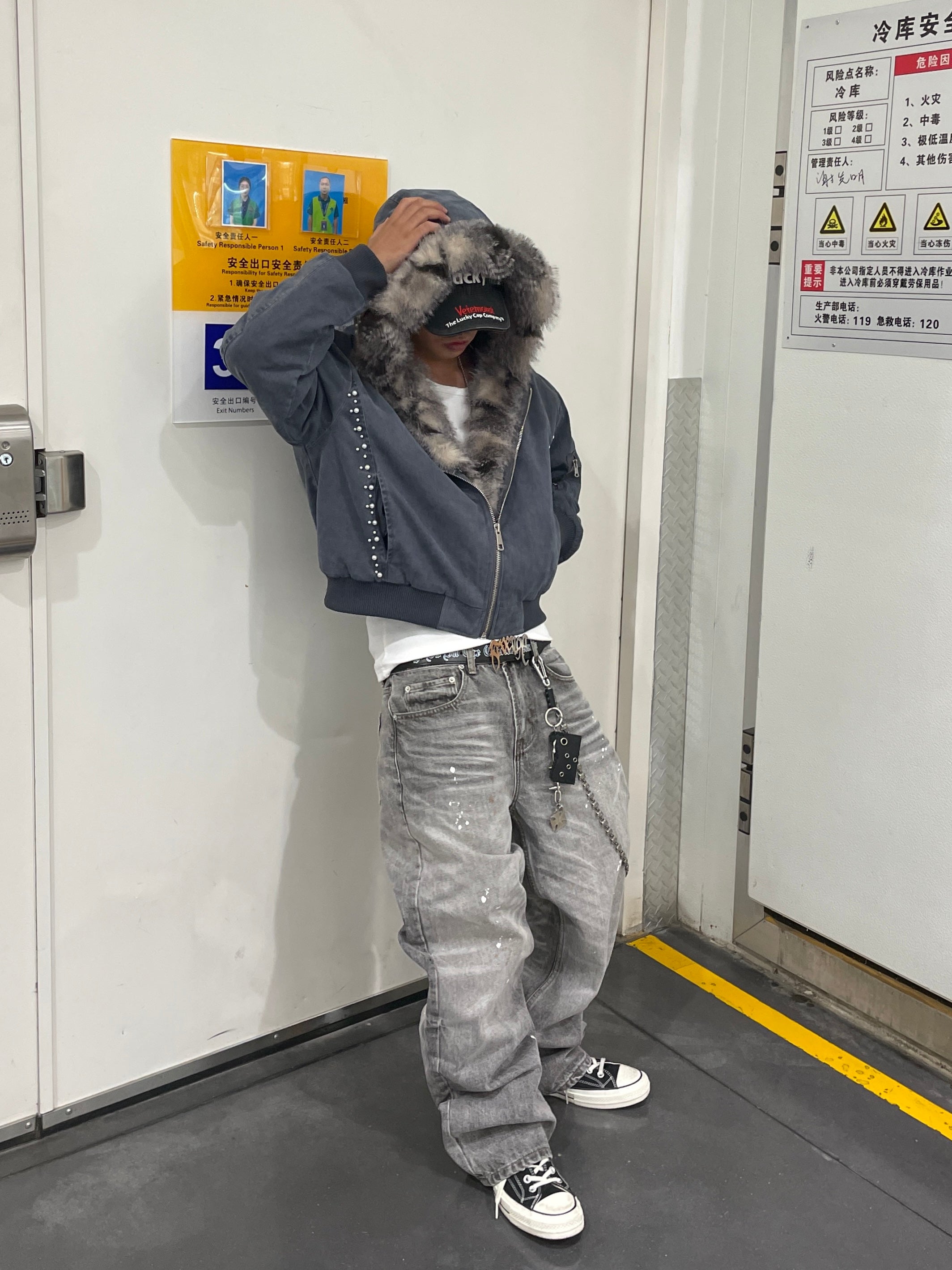 スタッズラインファージャケット znk000121