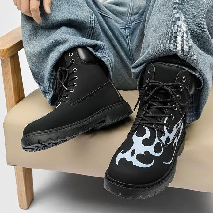 グラフィックレースアップブーツ znk000195