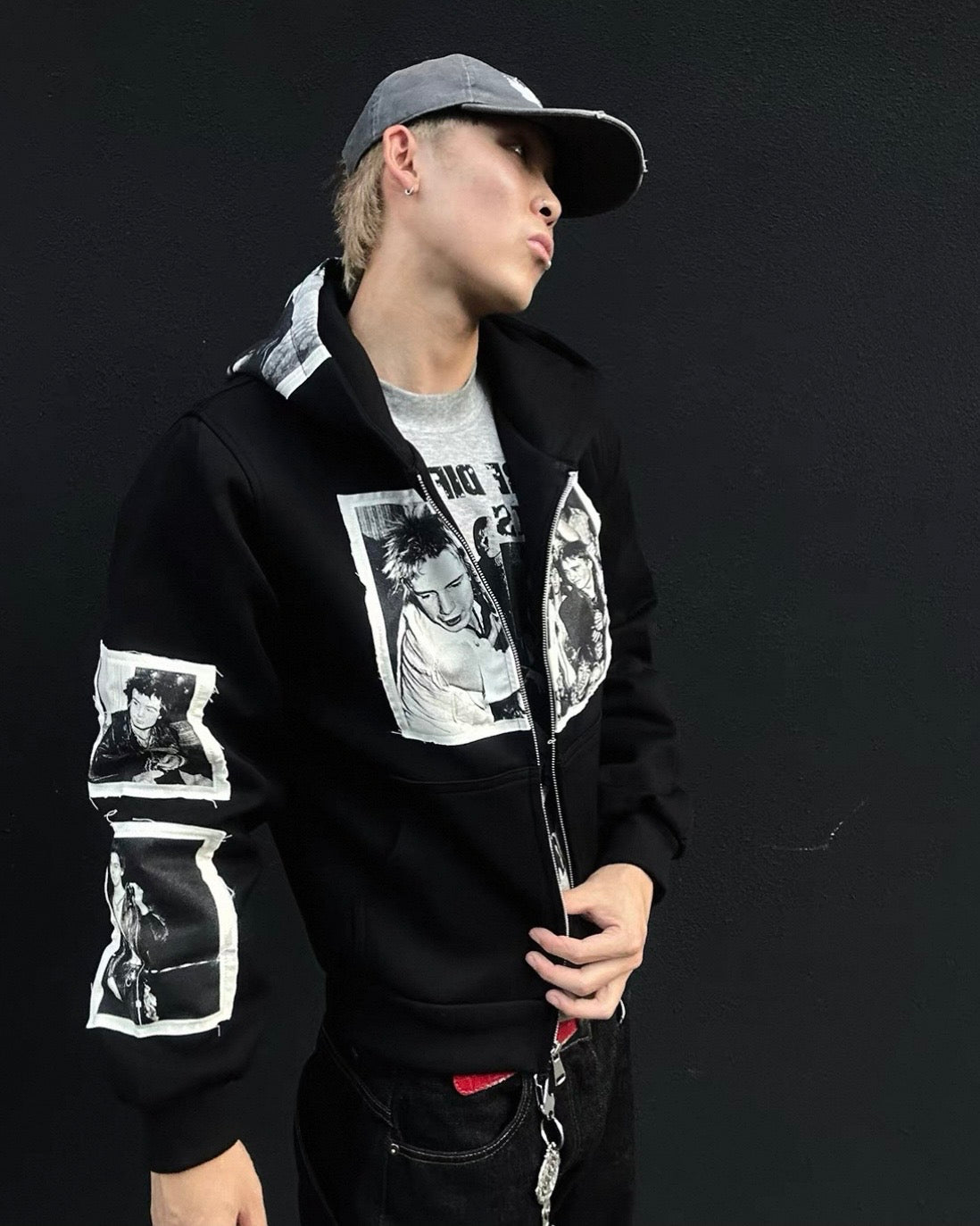 フォトパッチフルジップパーカー znk000149