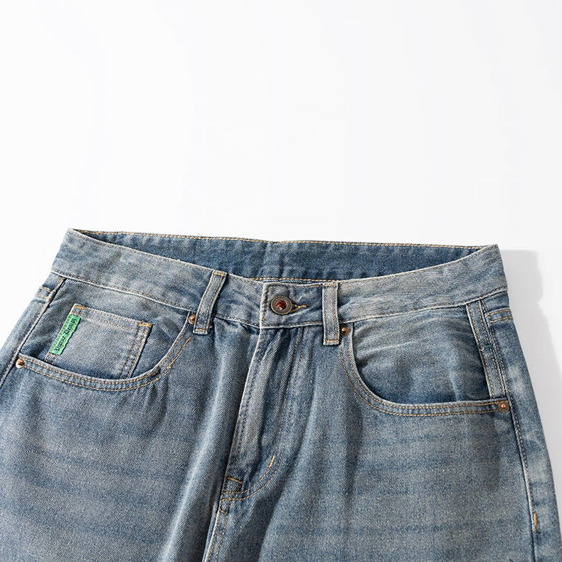 トライバルプリントストレートデニムパンツ SS-000671