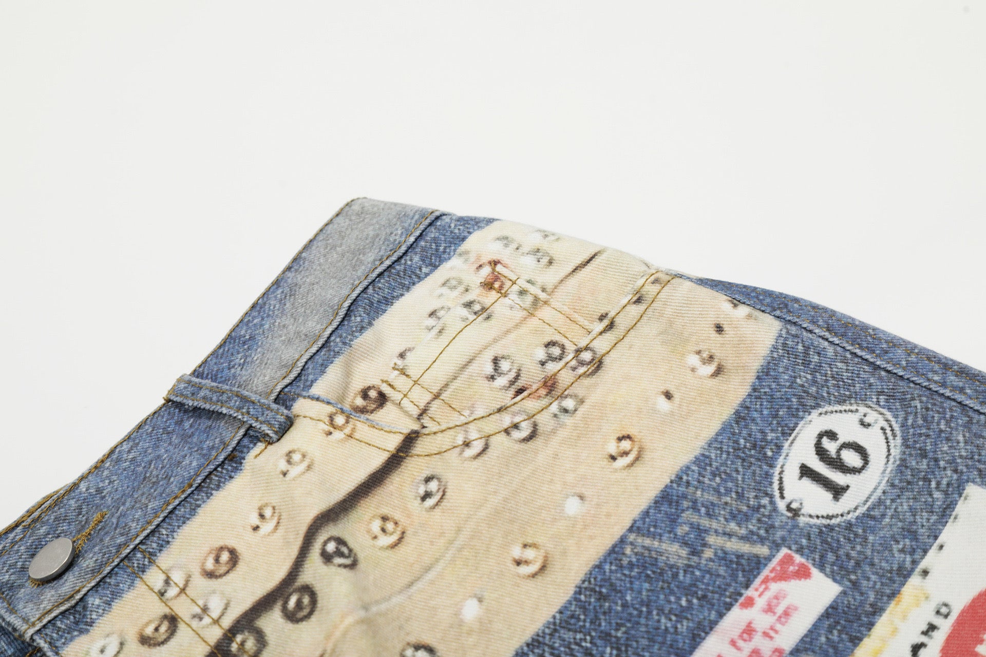 Wash Graphic Wide Denim Pants znk000280