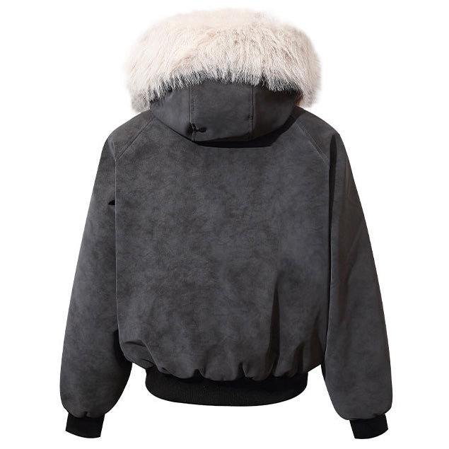 スエードファーフードジャケット znk000113