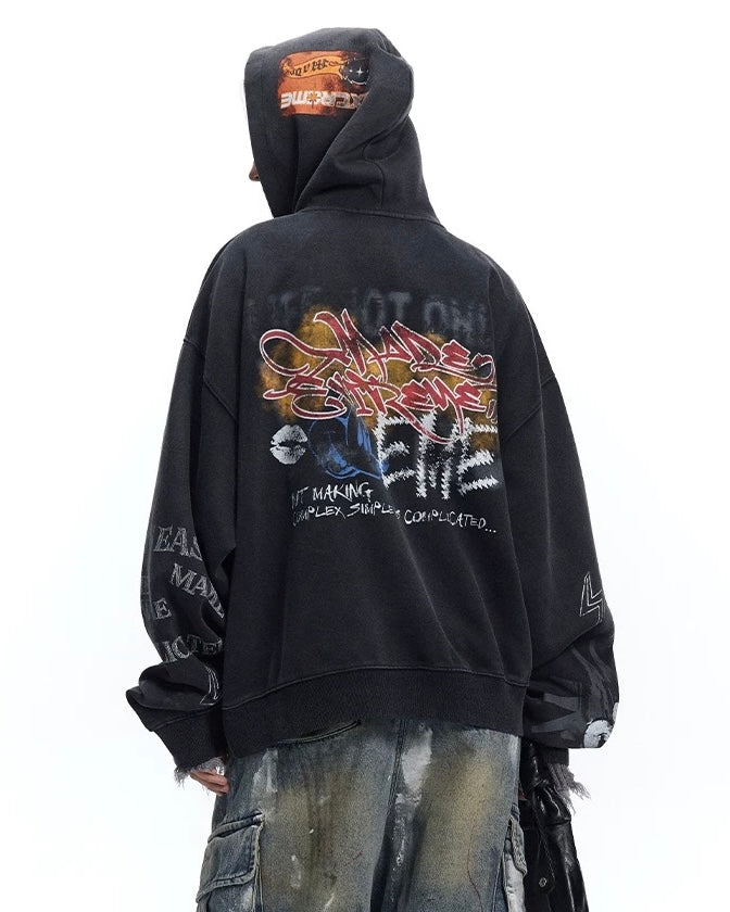 ペイントグラフィックジップパーカー znk000081