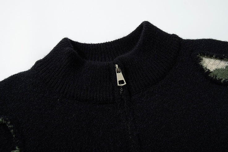 カモフラ切り替えジップニットジャケットznk000105