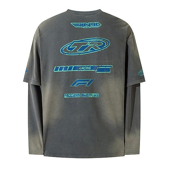 Racing Graphic Layered Tee znk000213