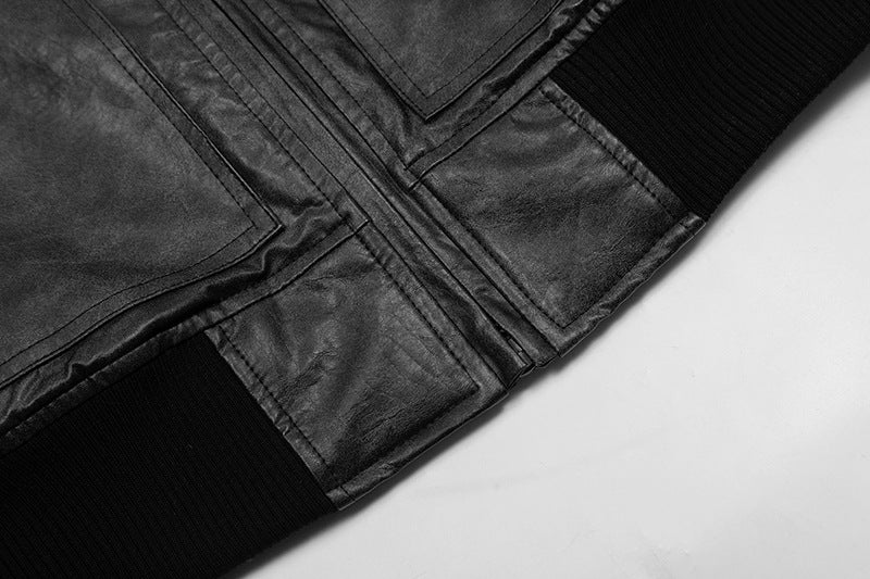 フェイクレザー ボンバージャケット znk000036