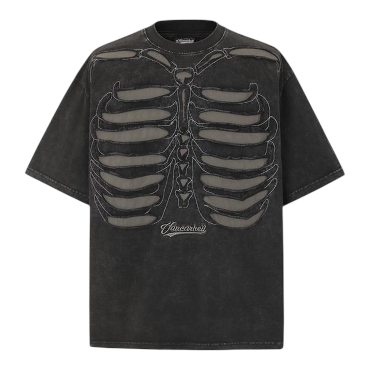 Ripped Skeleton Graphic T-Shirt znk000256