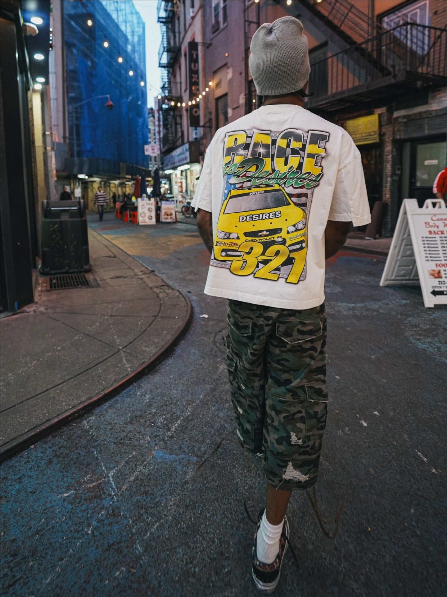 Camo Cargo Wide Shorts znk000281