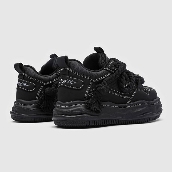 ブラックチャンキーロープスニーカー znk000009