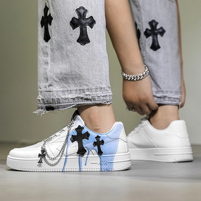 クロスチェーンペイントスニーカー znk000032