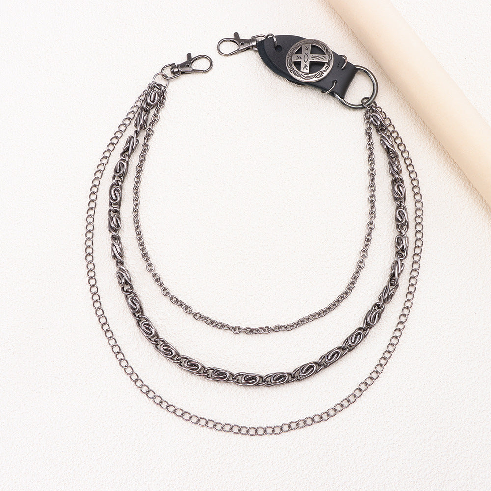 3連ウォレットチェーン スターモチーフ SS-000463