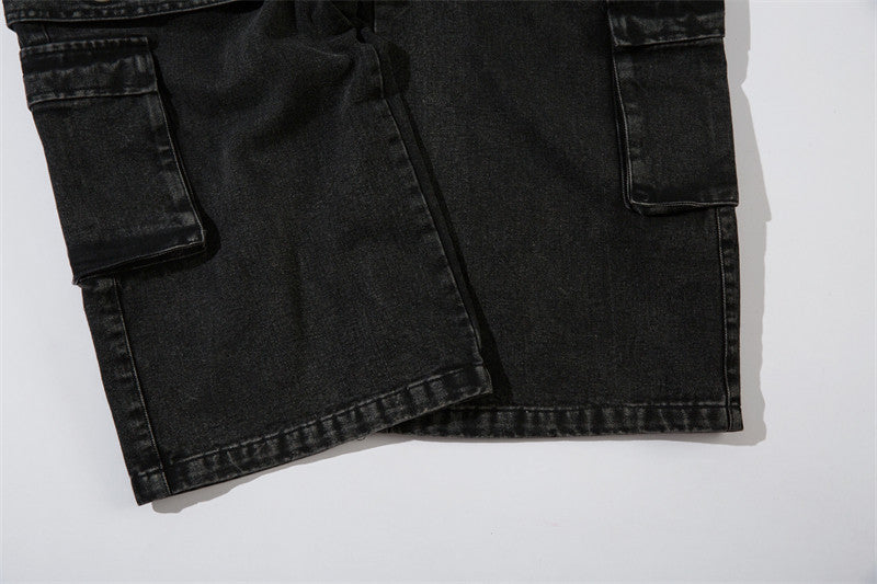 ブラックデニムカーゴパンツ znk000182