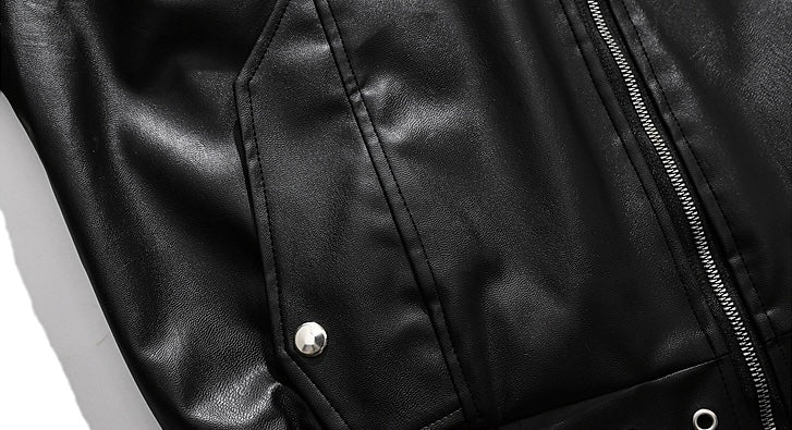 スターモチーフフェイクレザーブルゾン znk000123