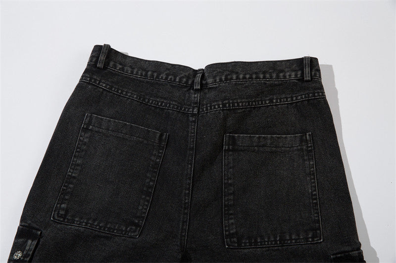 ブラックデニムカーゴパンツ znk000182