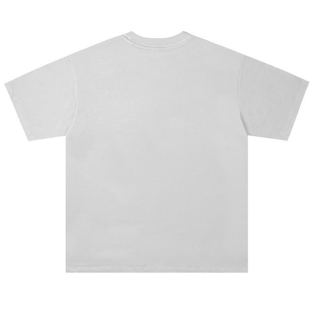 【2color】スケルトンプリントTシャツ ユニセックス オーバーサイズ ストリート系 SS-000334