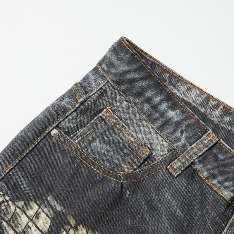 Reptile Skin Graphic Denim znk000230