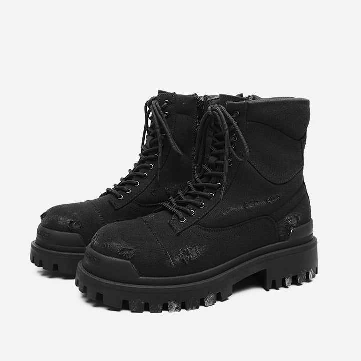 Black Combat Boots znk000205
