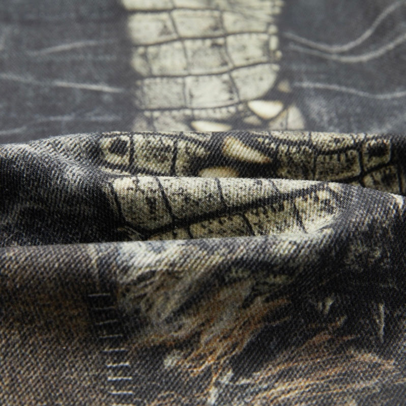 Reptile Skin Graphic Denim znk000230