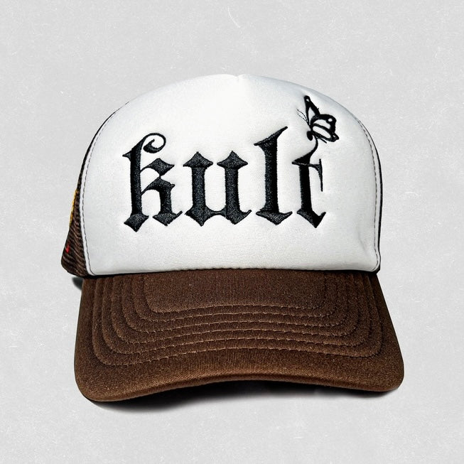 刺繍バタフライメッシュキャップ znk000047