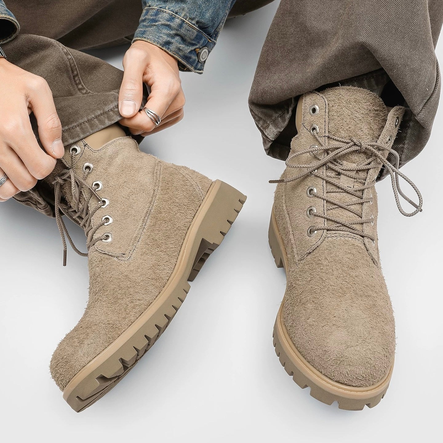 Rugged Suede Work Boots znk000206