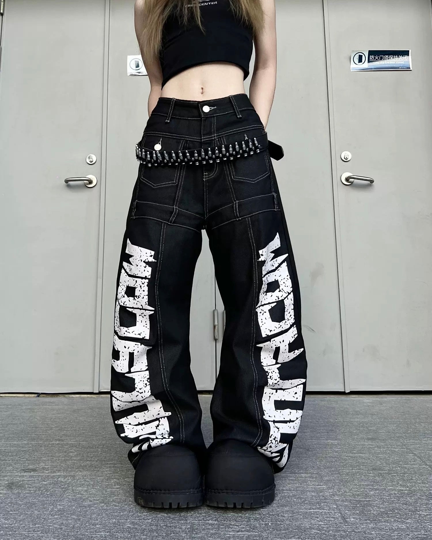 サイドロゴバルーンワイドパンツ znk000103