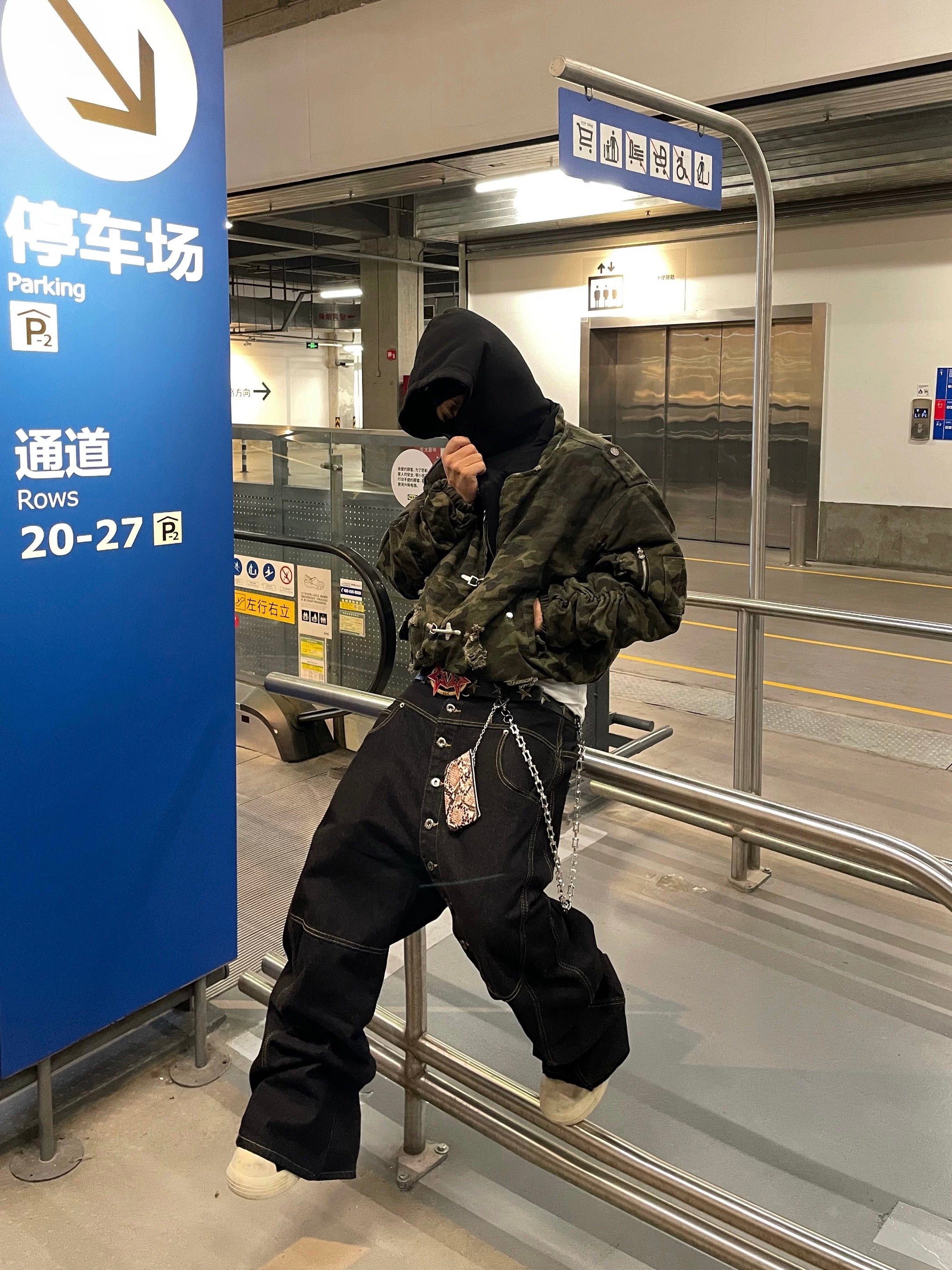 カモフラダメージフックジャケット znk000094