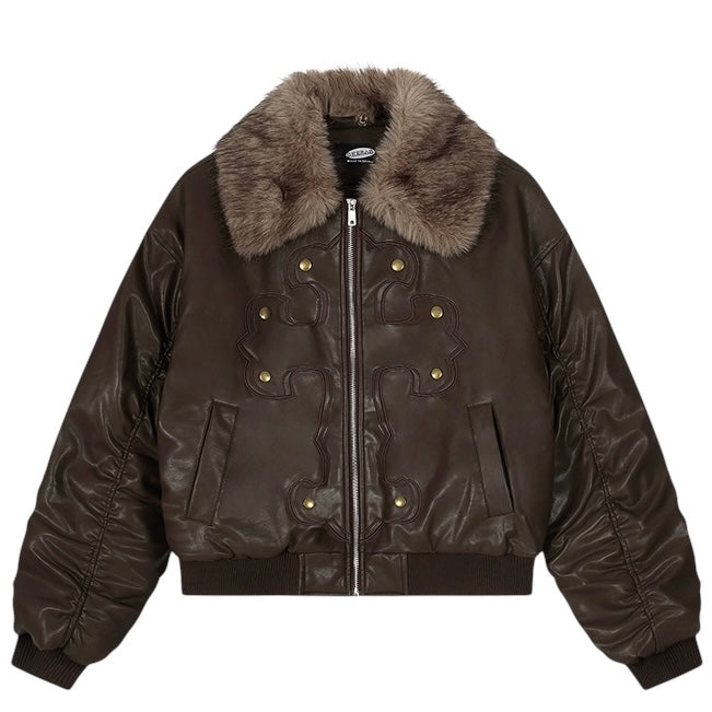 フェイクファーレザーブルゾン znk000102