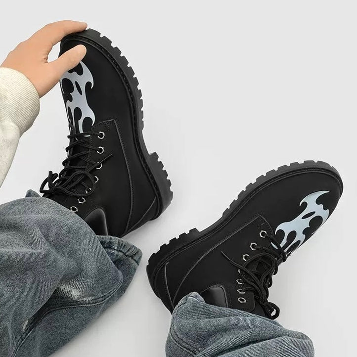 グラフィックレースアップブーツ znk000195
