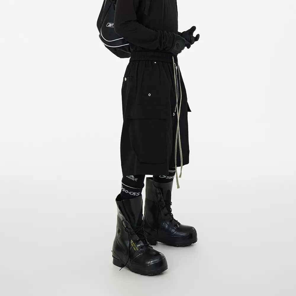 Tech Zip Cargo Wide Shorts znk000257