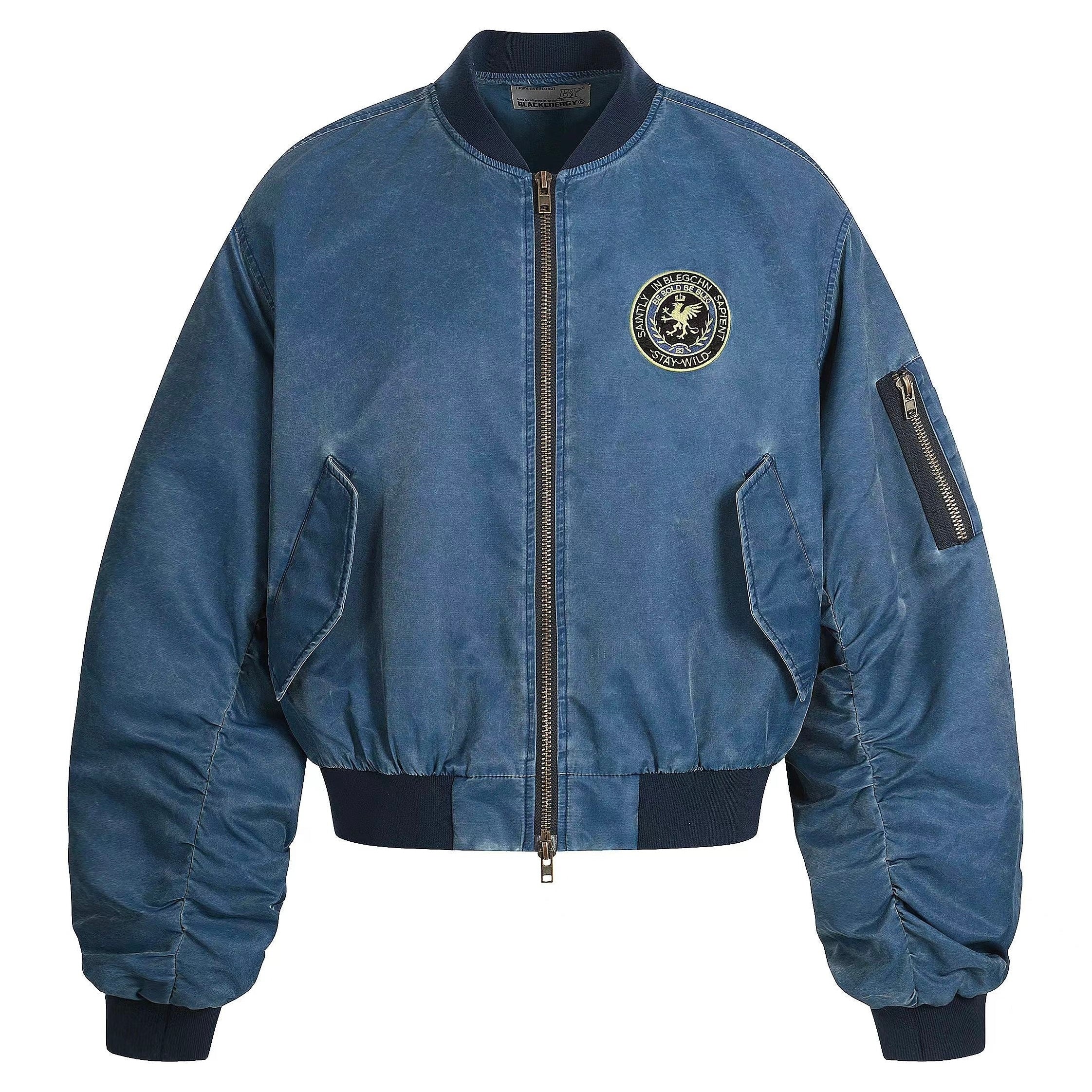 ワッペンロゴ MA-1ブルゾン znk000116