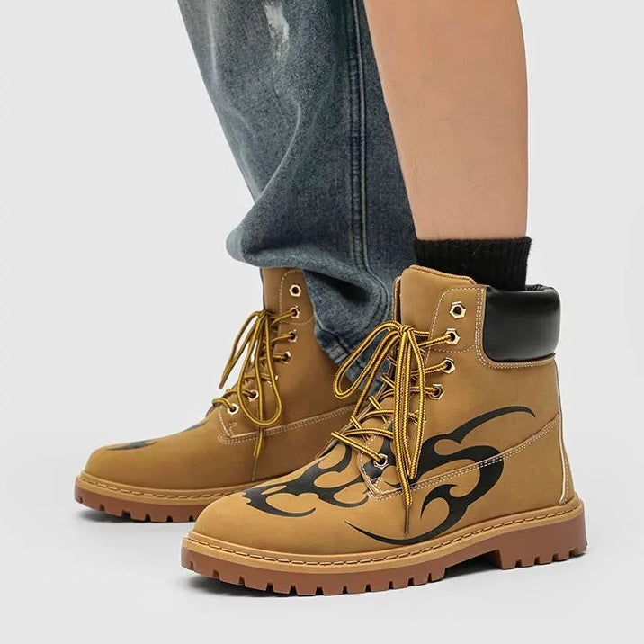 グラフィックレースアップブーツ znk000195