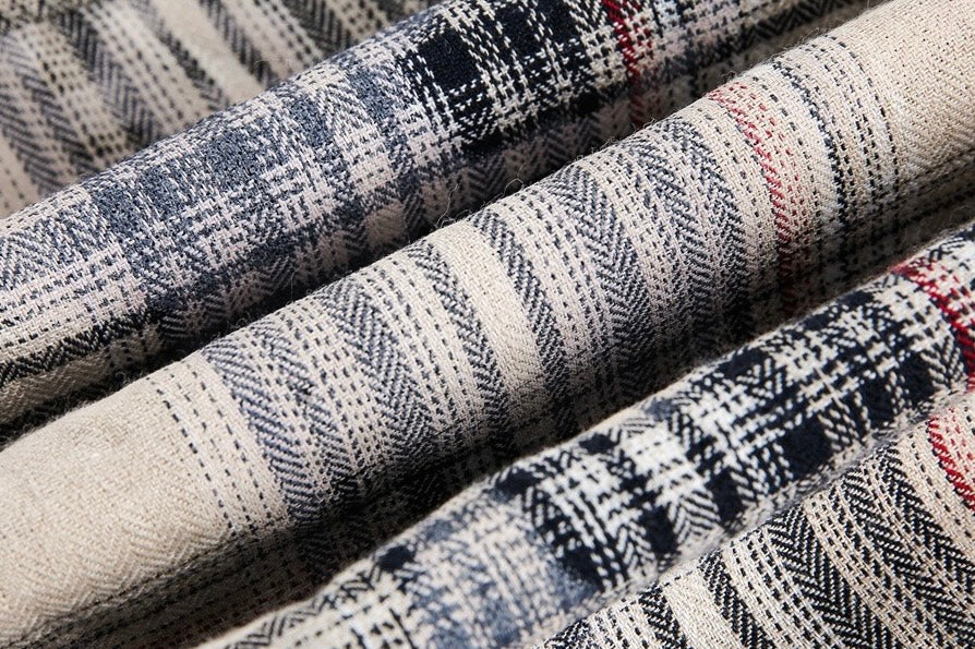 Distressed Patchwork Flannel Shirt znk000289