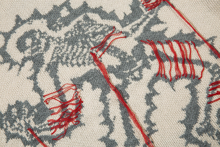 ダメージアートニット znk000011