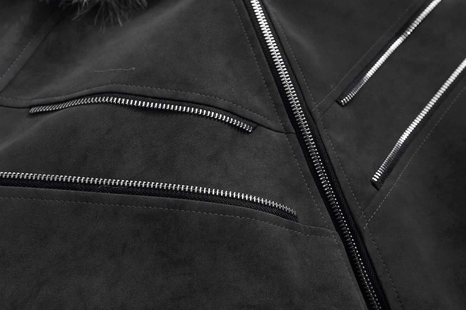 スエードファーフードジャケット znk000113