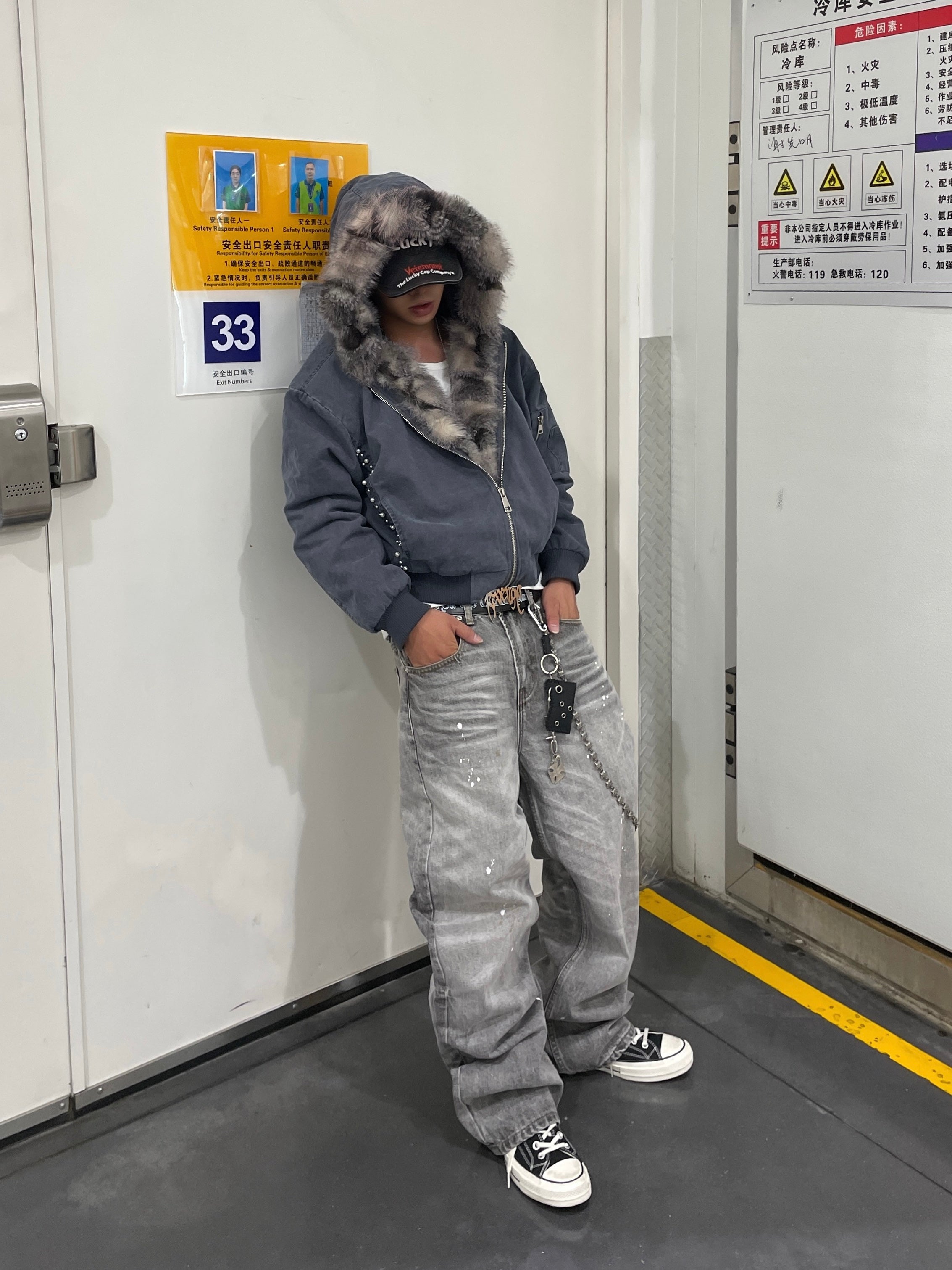 スタッズラインファージャケット znk000121