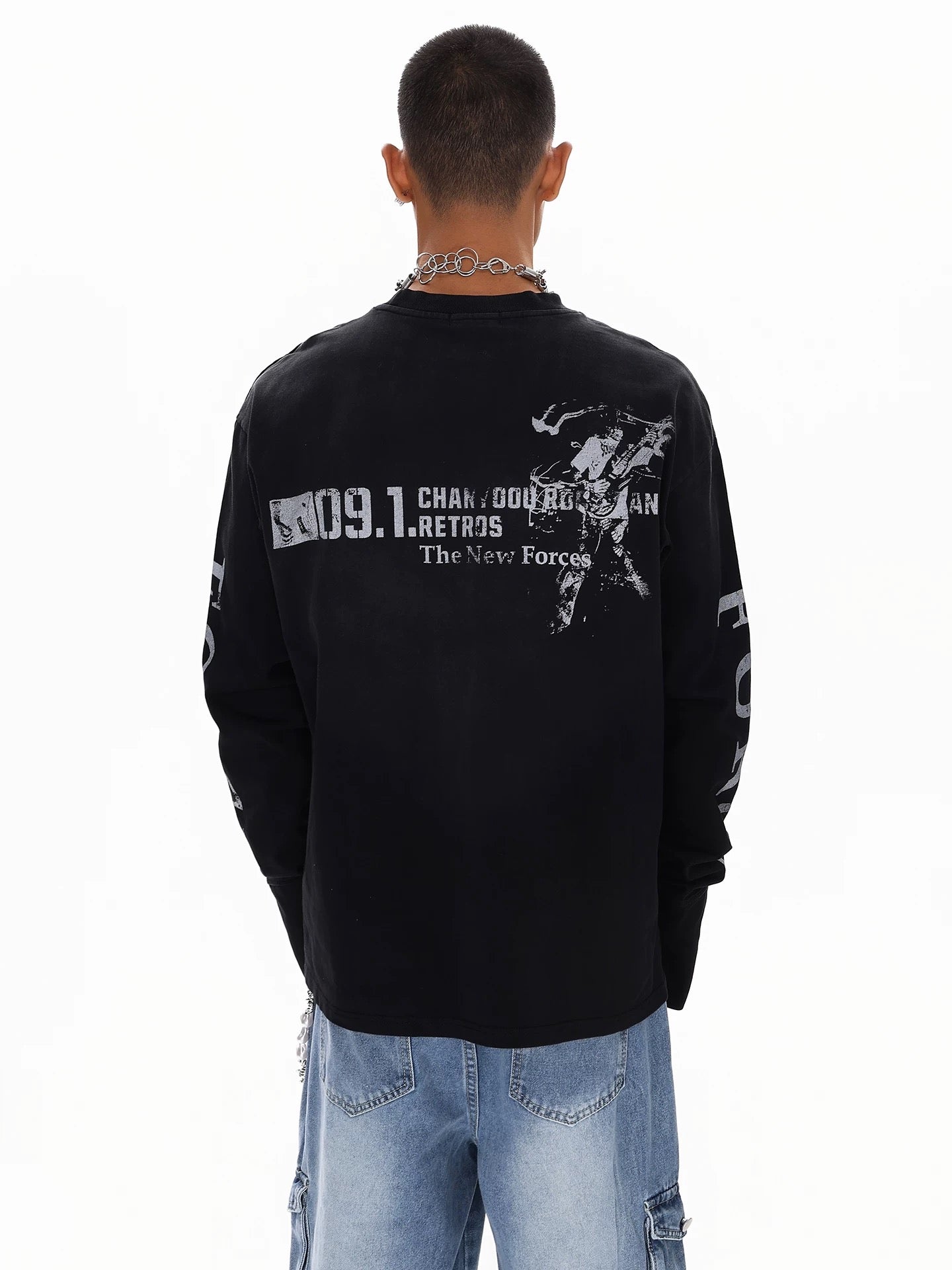 Grunge Style Long Sleeve T-Shirt znk000220