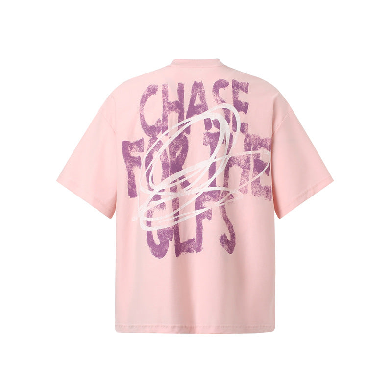 【2color】メンタルグラフィックTシャツ ビッグプリント ストリートファッション SS-000328