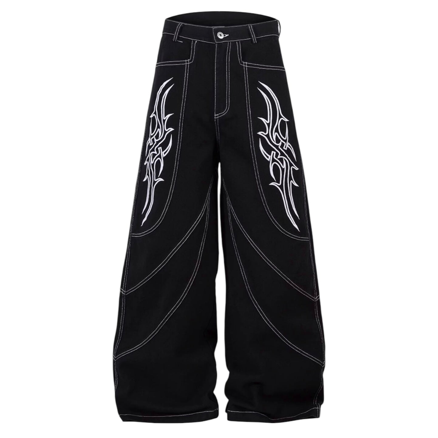 トライバルプリントワイドデニムパンツ znk000180