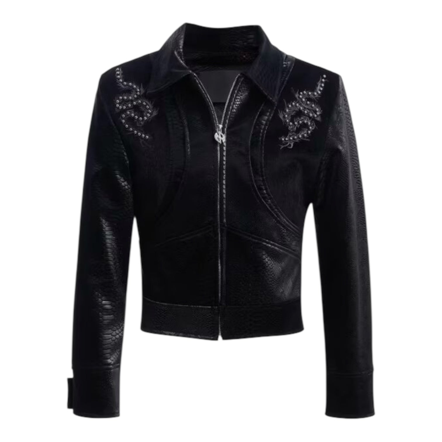 Obsidian Scale Zip-Up Jacket znk000221