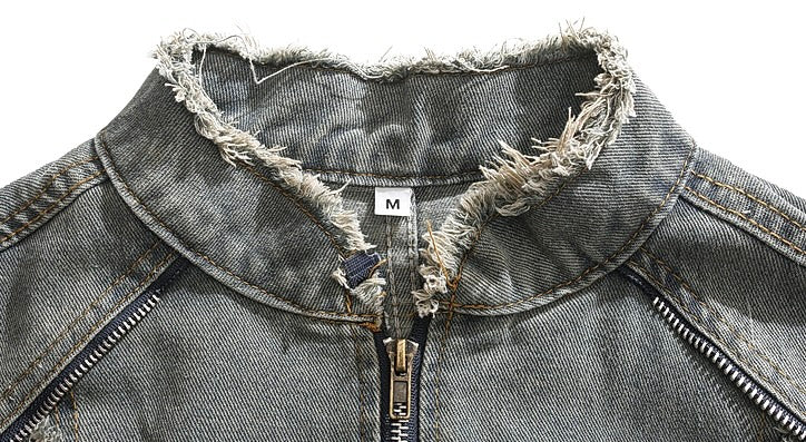 クラッシュデザインデニムジャケット znk000125