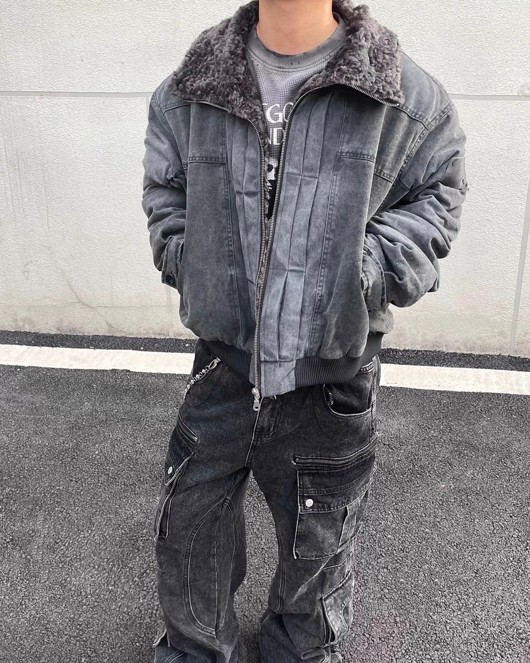 ウォッシュデニムボンバージャケット znk000170