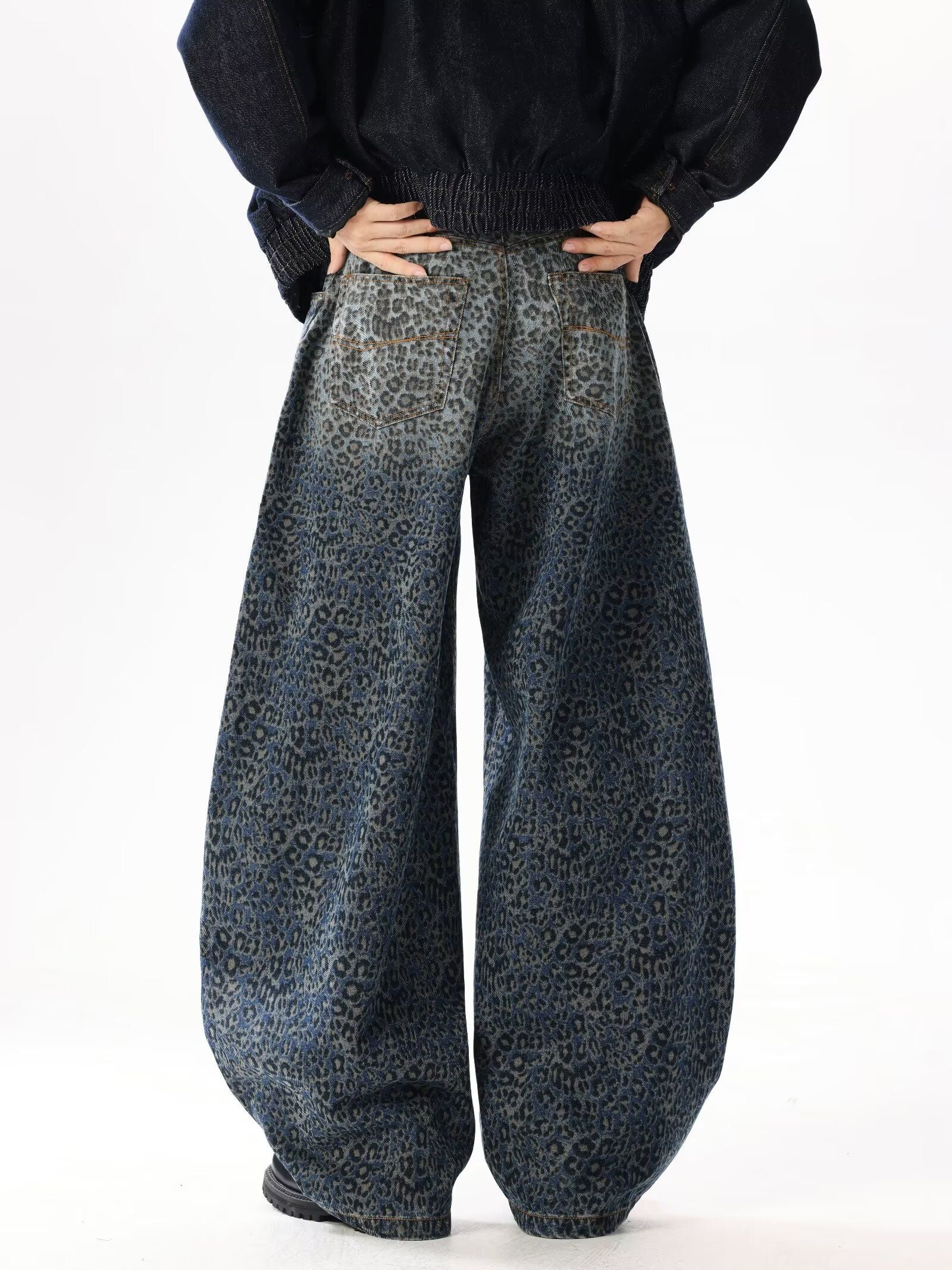 レオパードワイドデニムパンツ znk000143