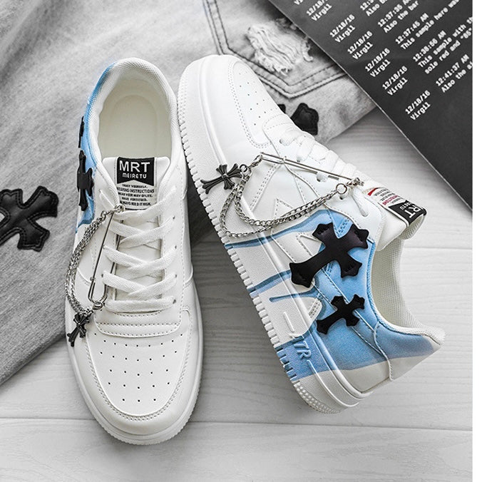 クロスチェーンペイントスニーカー znk000032