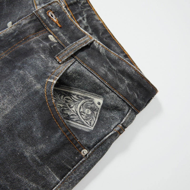 Reptile Skin Graphic Denim znk000230