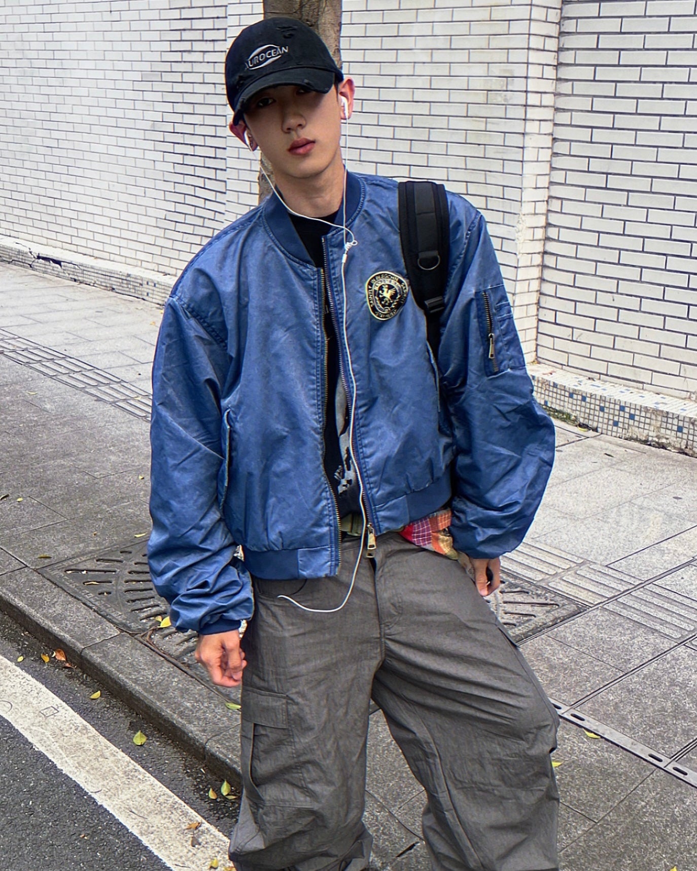 ワッペンロゴ MA-1ブルゾン znk000116