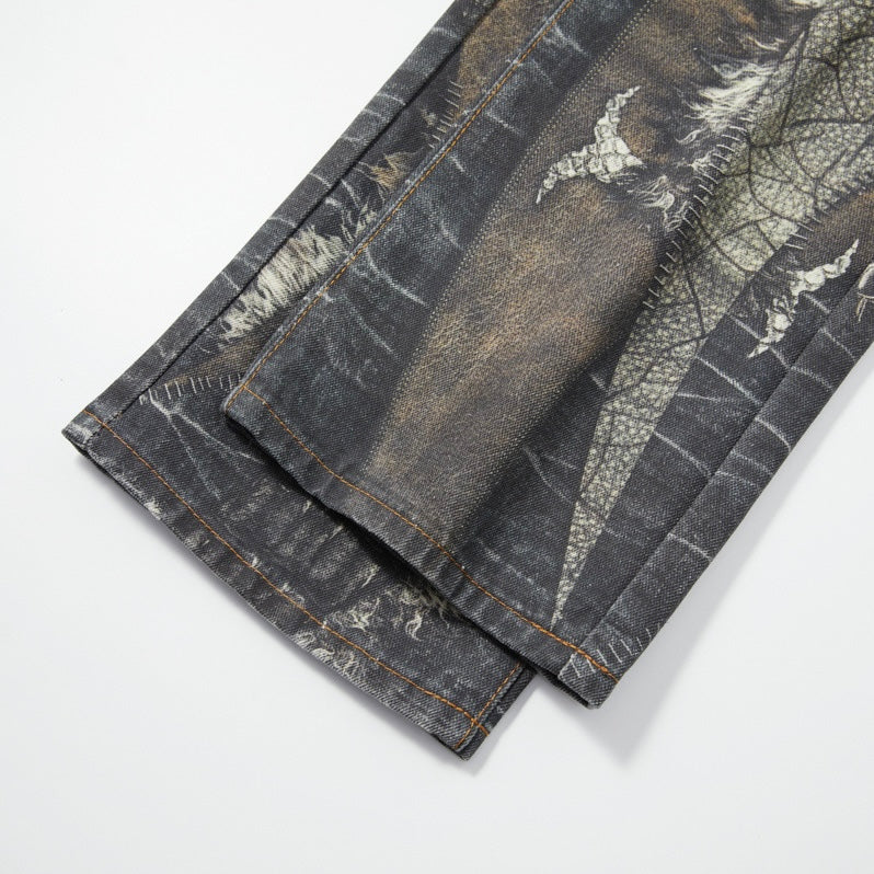 Reptile Skin Graphic Denim znk000230