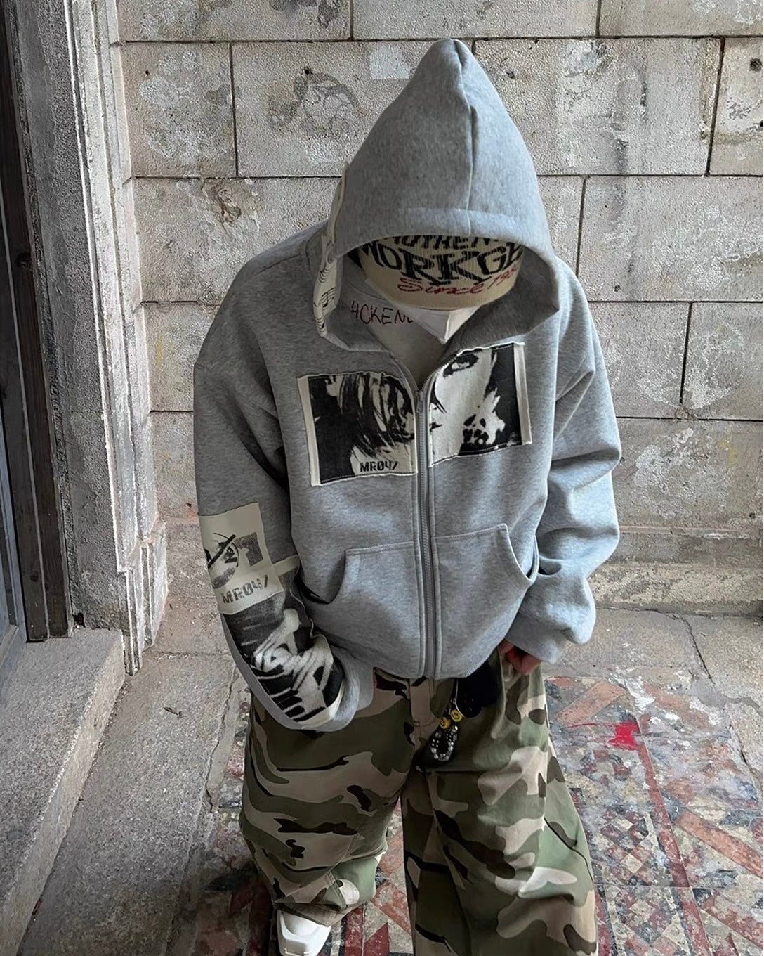 フォトパッチフルジップパーカー znk000149