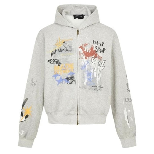 ペイントグラフィックジップパーカー znk000081